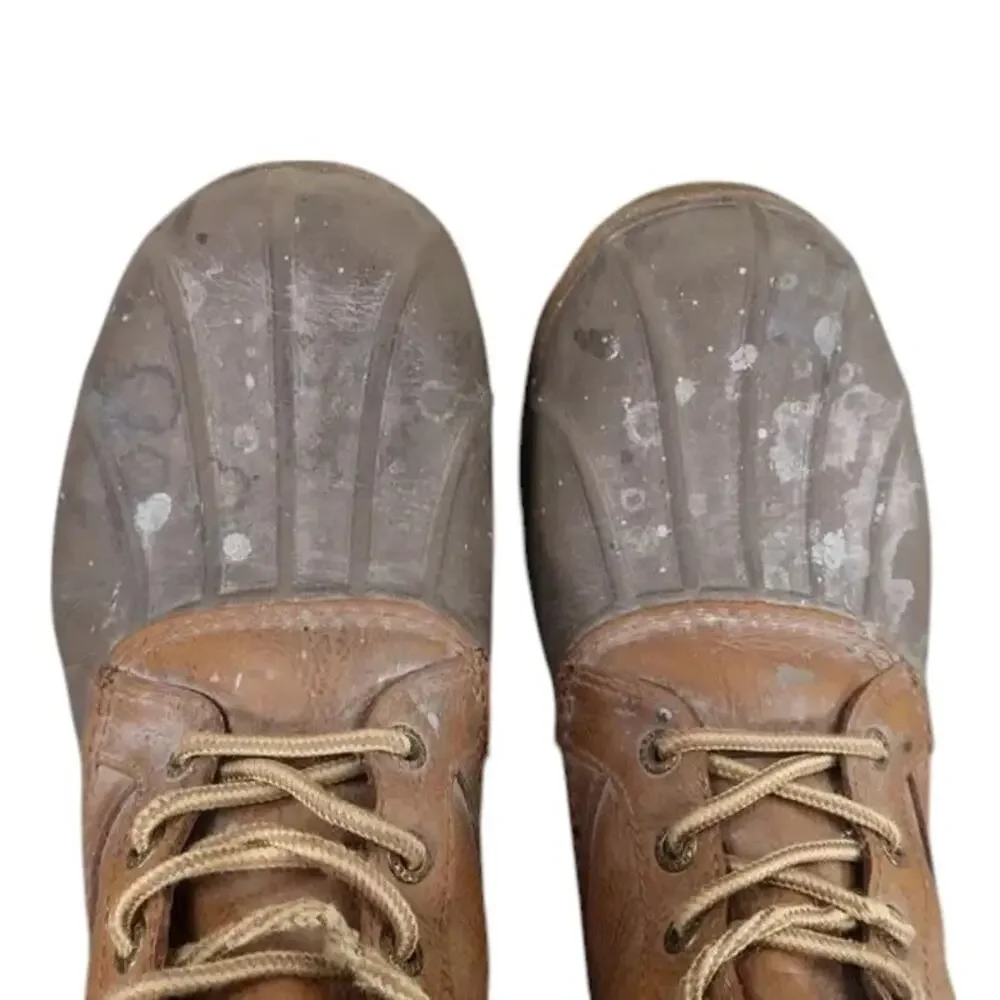 Sperry Shoes Mens 8 Boots Duck Outdoor Leather Waterproof Brewster Lace Up Brown